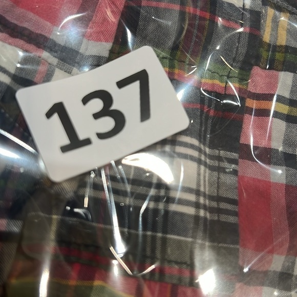 Polo Ralph Lauren Size M Madras Patchwork Thick Cotton Slim (Custom) Fit Shirt - Picture 6 of 6